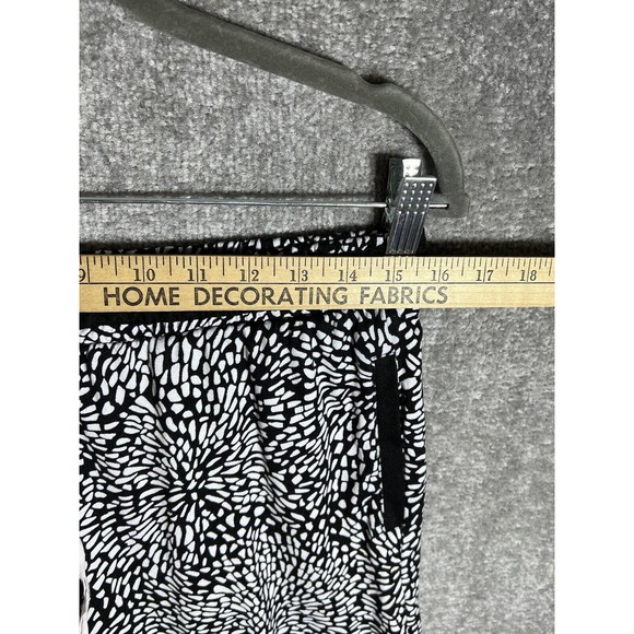 DKNY Brushed Jersey Pull On Pants Womens Size Small Stretch Black White Pockets - Picture 10 of 13